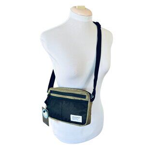 Levi's Utility Crossbody Bag, Khaki Green & Black, Zipper, Adjustable Strap NEW